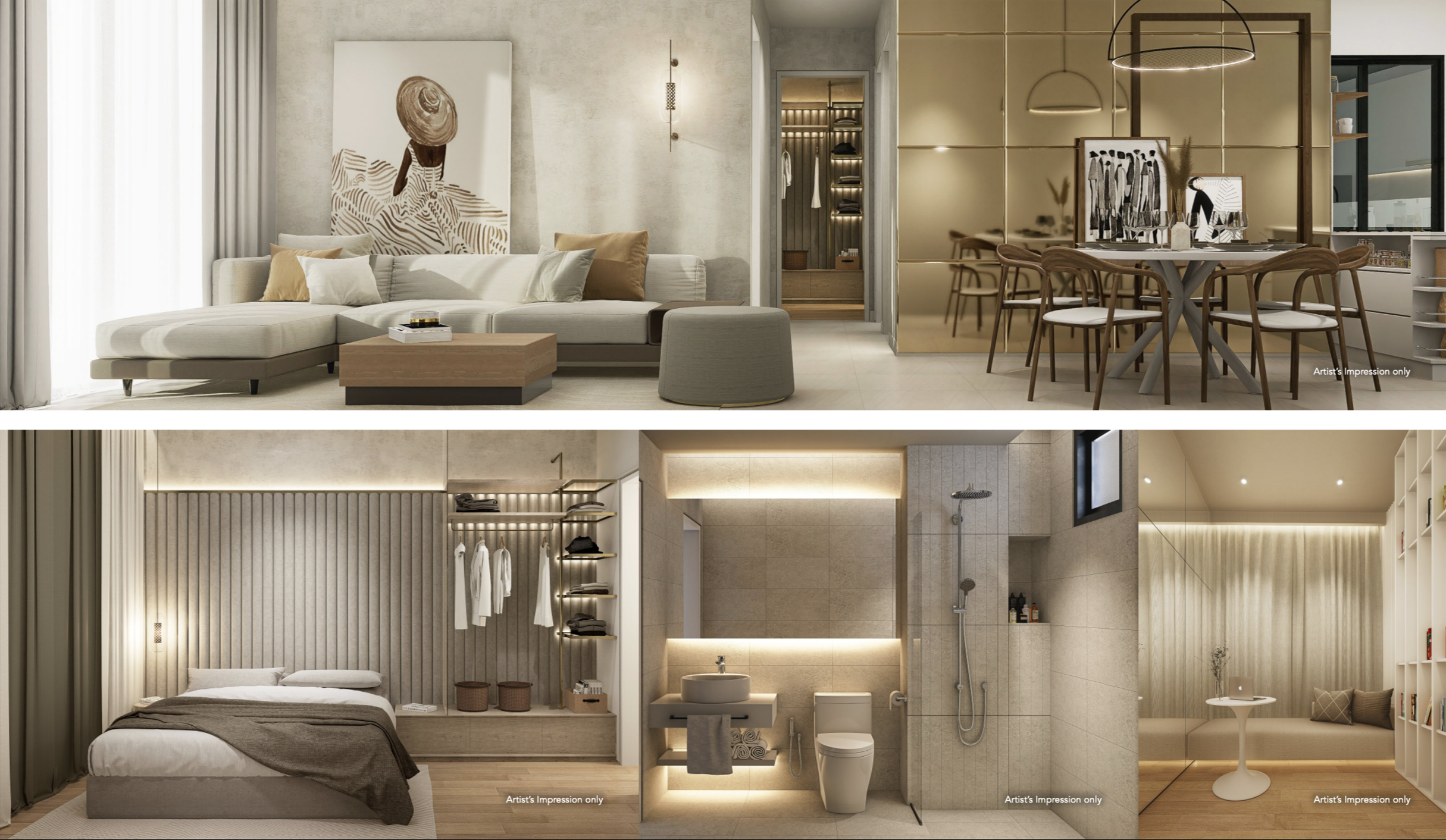 Artist impression of Semi-furnished Interiors at ARRA Residences