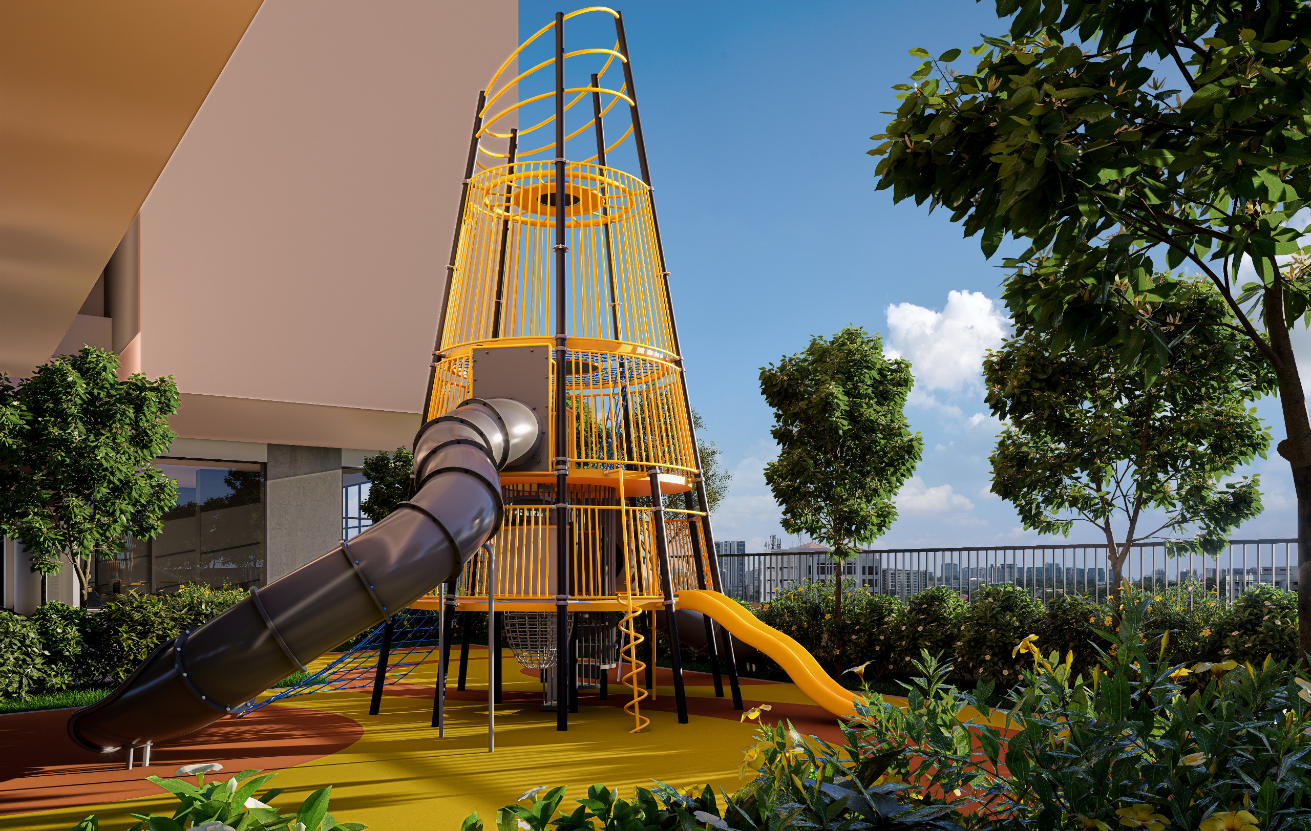 Artist impression of The Ring Garden at ARRA Residences